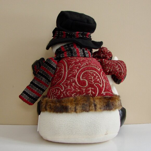 Stuffed Snowman Tophat Scarf Baby Snowman Winter Christmas Decor 14" NEW IN BOX - Picture 3 of 3